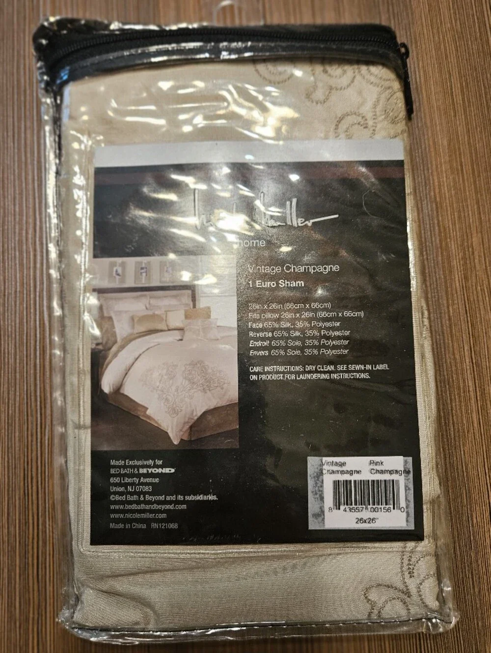 Nicole Miller Vintage Champagne Euro Sham